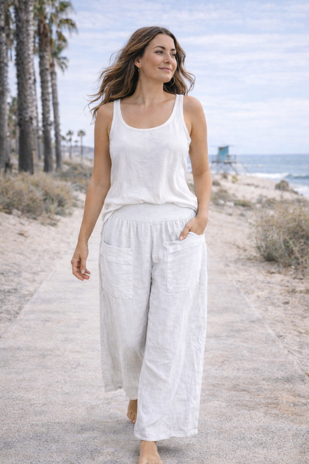 Relaxed Wide-Leg Linen Pants