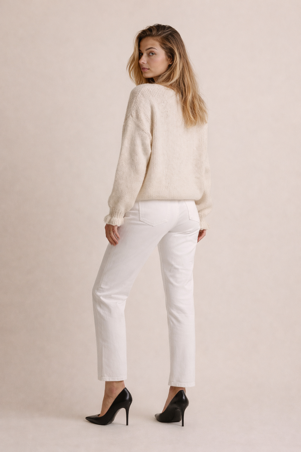 Soft V-Neck Knit Sweater