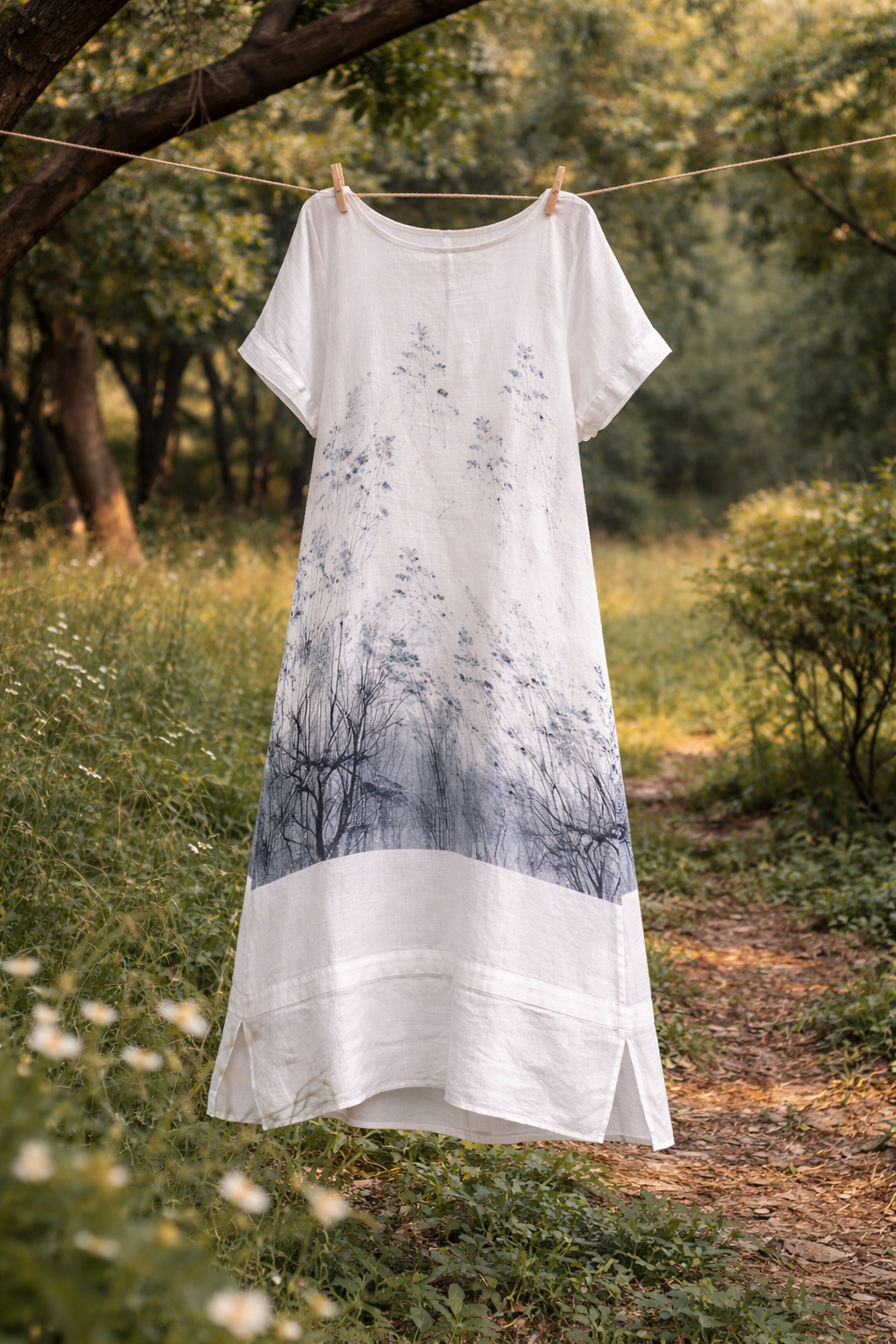 White Linen Dress