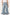 Denim ruffle Cropped pant