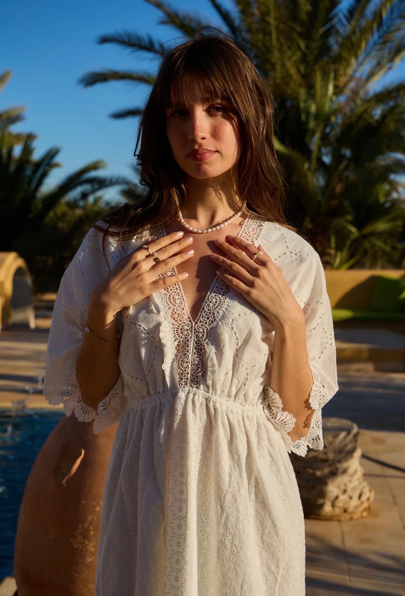 Eyelet lace dress