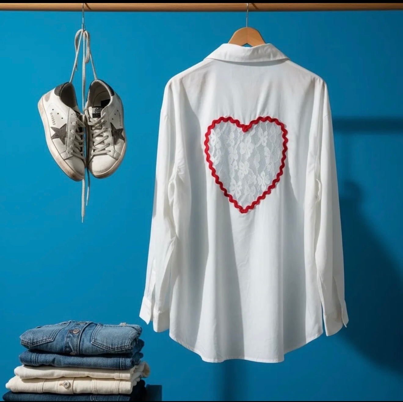 The bold lace heart shirt