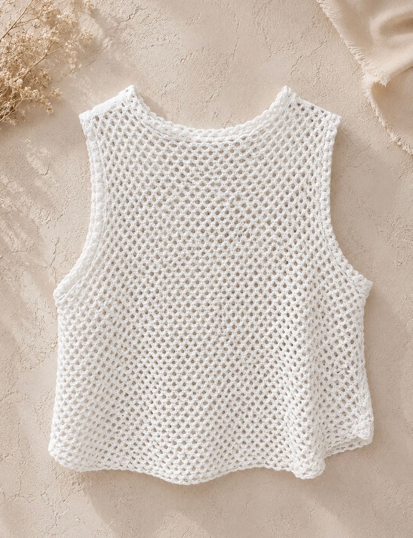 Flowers linen vest