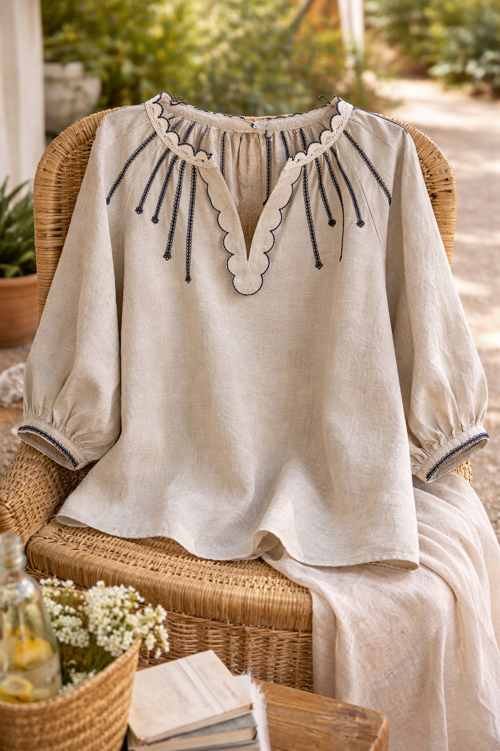 Embroidered Boho Blouse