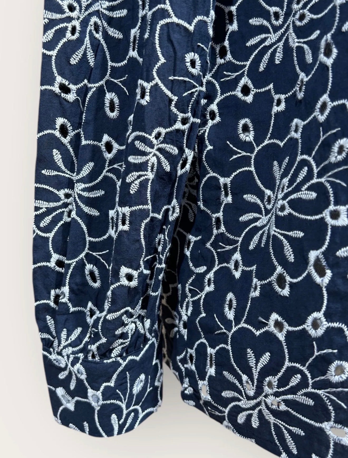 Blue Embroidered Bohemian Blouse