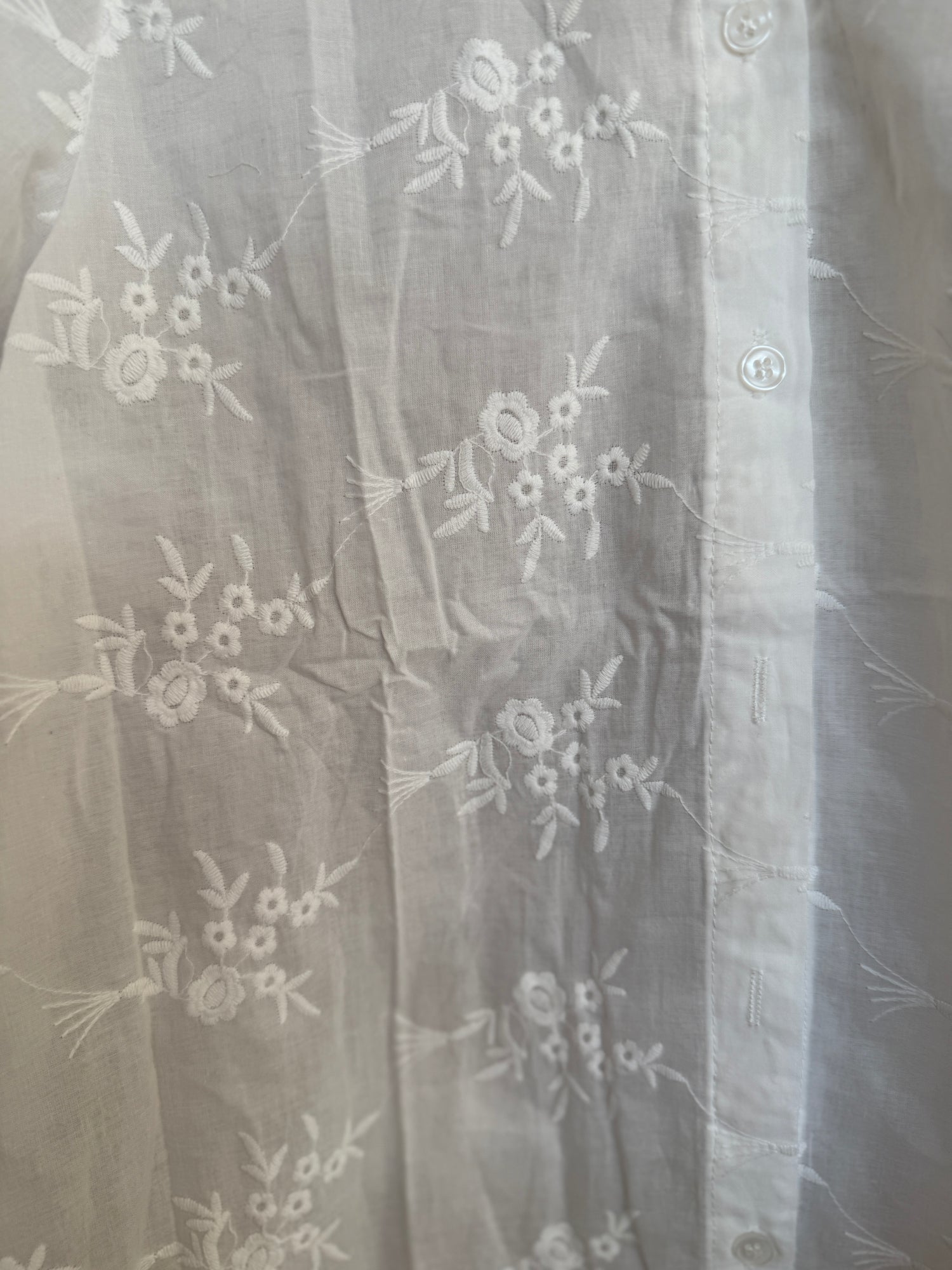 French Embroiedered white blouse