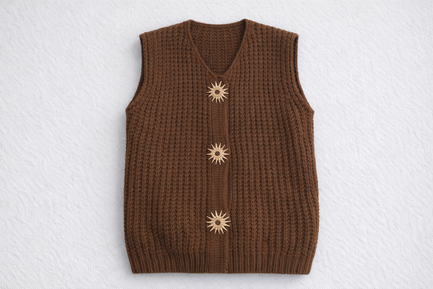 Parisian chic buttonned knit vest